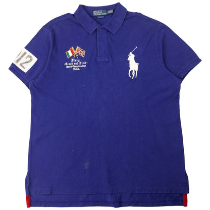 Vintage Polo Ralph Lauren Italy Track & Field Championship Polo Shirt Size XL