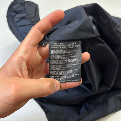 Prada Milano 2001 Asymetric Hybrid Wool and Nylon Jacket - L/XL | Default Title, Navy