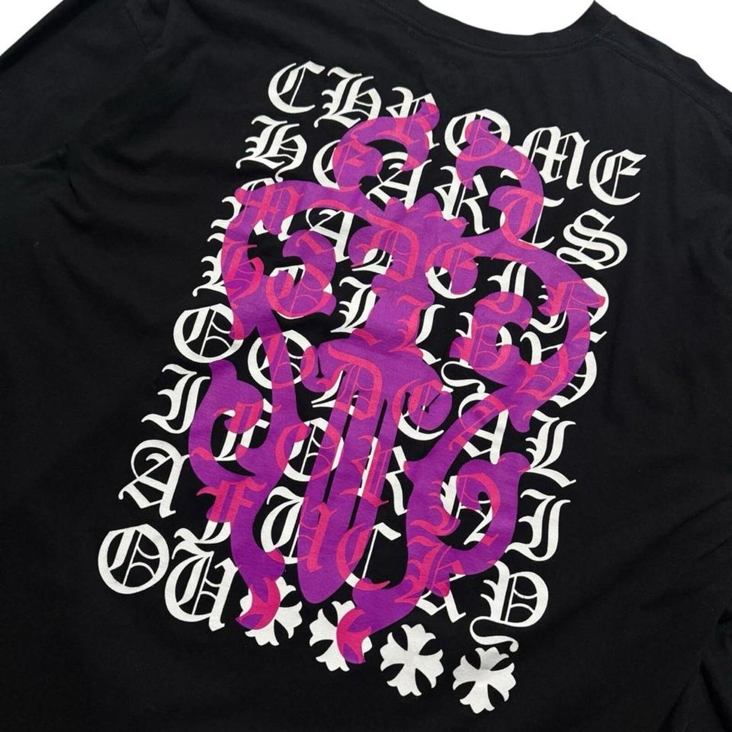 Chrome Hearts Eye Chart Dagger Long Sleeve | XXL, Black