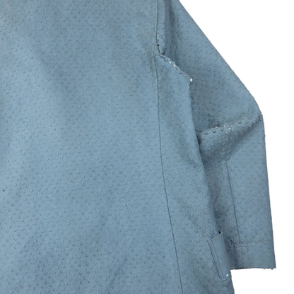 Vintage 2000s Issey Miyake Laser-Cut Texture Jacket Womens Size L | Large, Blue