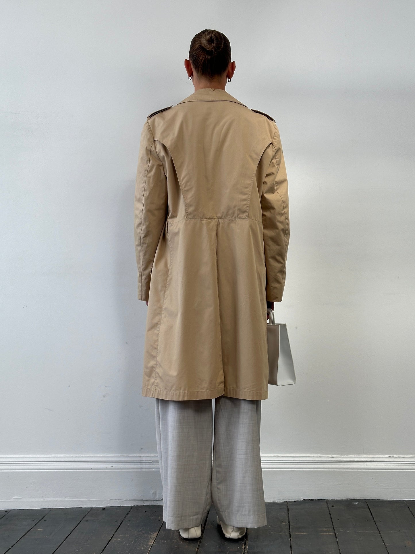 Christian Dior Paris Cotton Double Breasted Trench Coat - L