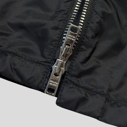 Prada 2018 Rubber Race Logo Nylon Blouson Overshirt Jacket - M/L