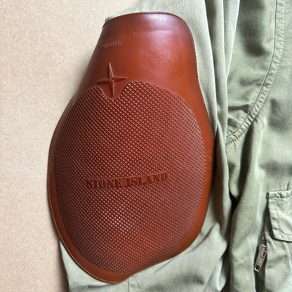 S/S 1988 Sage Green Raso Gommato Vulcanised Rubber Flight Jacket