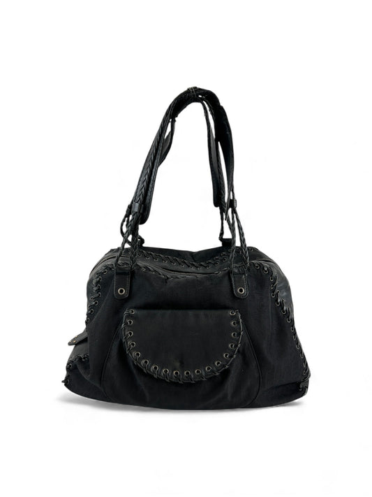 2007 Christian Dior Black Oblique Ethnic Shoulder Bag | O/S, Black