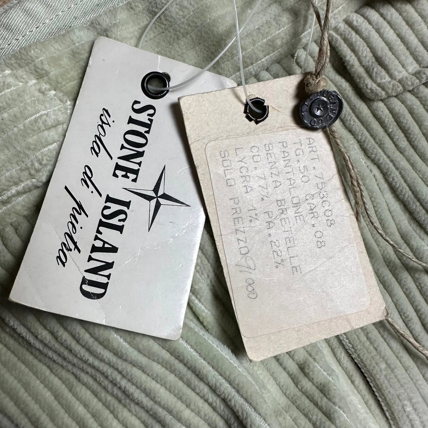 80s Cream Jumbo Corduroy Racing Pants