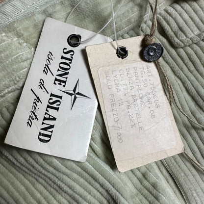 80s Cream Jumbo Corduroy Racing Pants