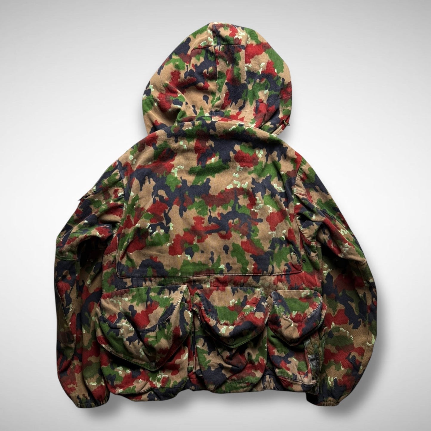 Swiss Army Camo Mesh Beekeeper Hood Jacket (90s)