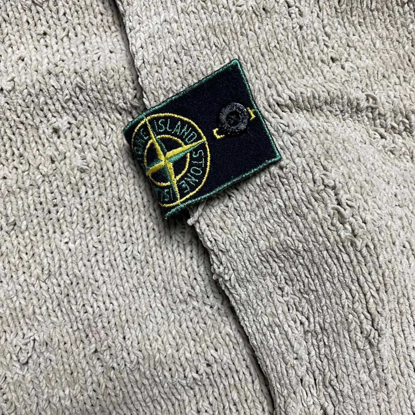 A/W 1995 Oatmeal Knitted Side Button Crew Neck