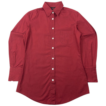 Vintage 90s Jean Paul Gaultier Classique Long Sleeve Button Up Shirt Womens Size M | Medium, Red