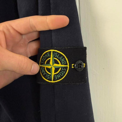 Stone Island Zip-Up Sweatshirt Navy (XXL) | XXL, Navy