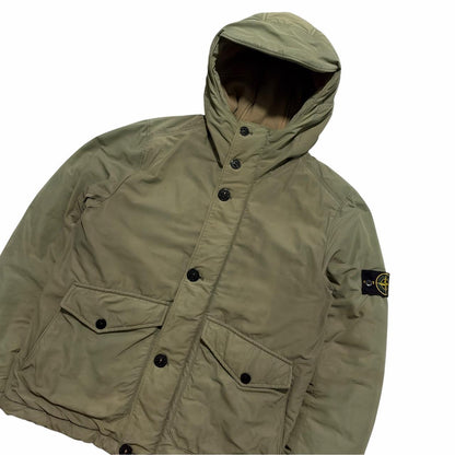 Stone Island Micro Reps Parka Jacket | Medium, Olive Green