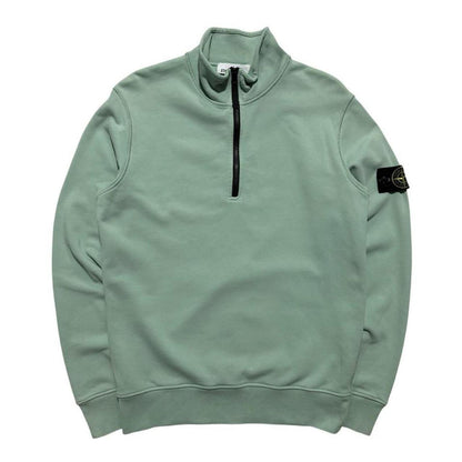 Stone Island Blue Quarter Zip Pullover | Medium, Blue