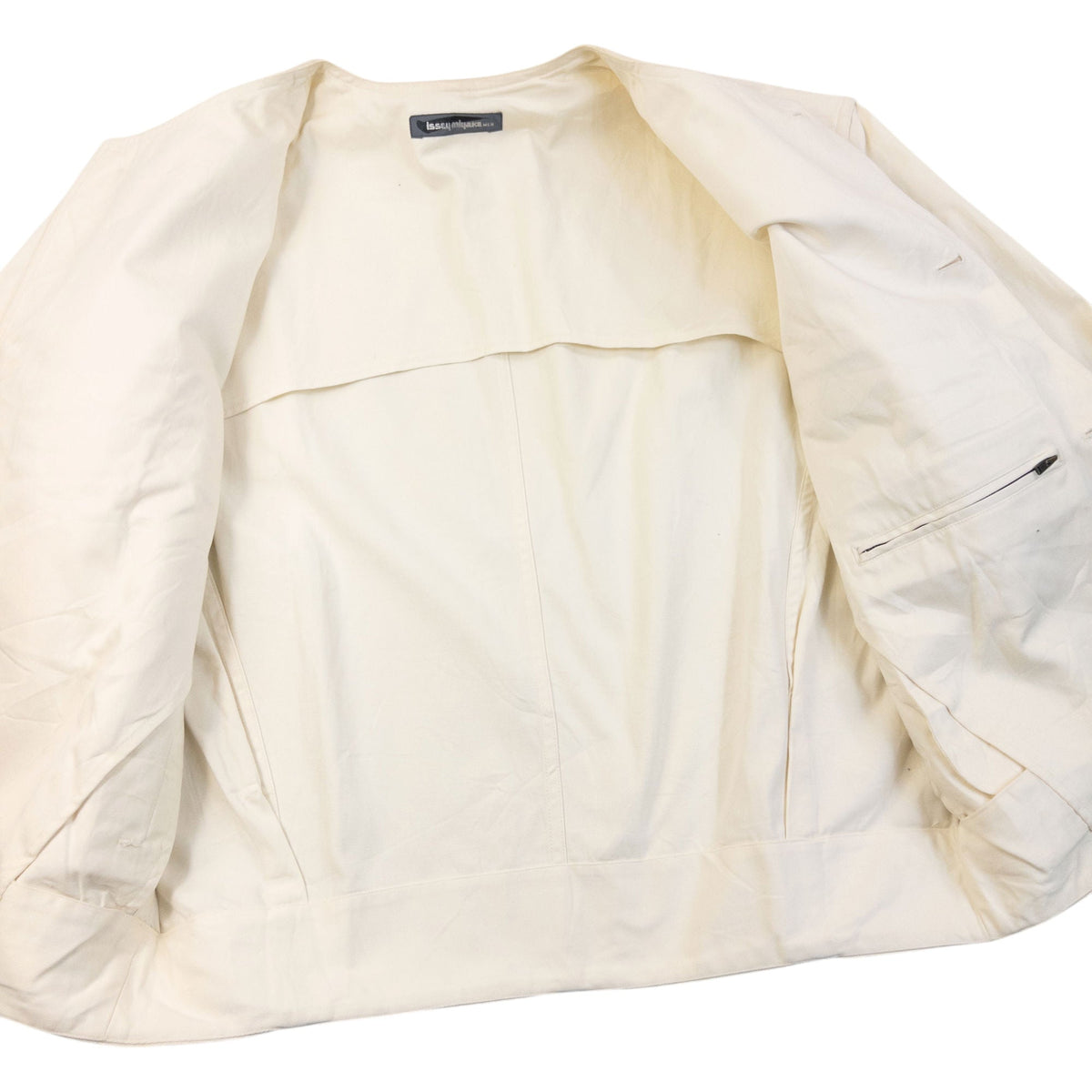 Vintage 80s Issey Miyake MEN Button Up Jacket | Large, Cream