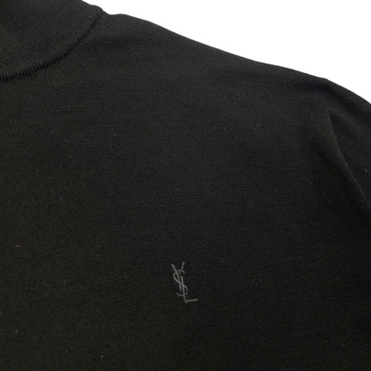 Vintage 90s YSL Yves Saint Laurent Turtleneck Jumper Size L | Large, Black
