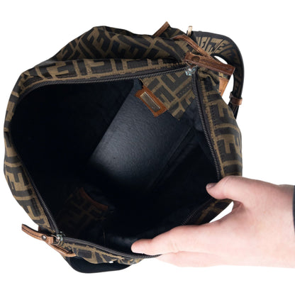 Vintage 2000s Fendi Monogram Crossbody Bag | O/S, Brown