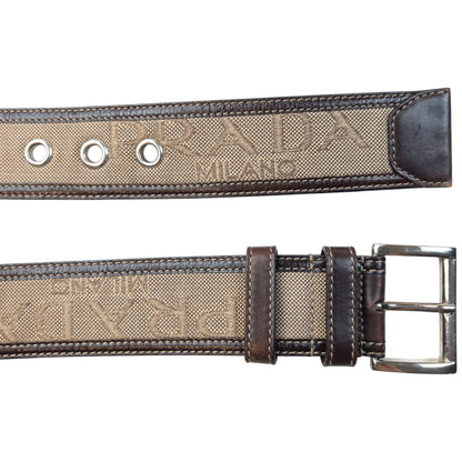 Vintage 90s Prada Leather Belt Size W26 | O/S, Brown