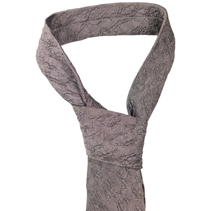 Vintage 2000s Issey Miyake Crinkle Silk Tie | O/S, Grey