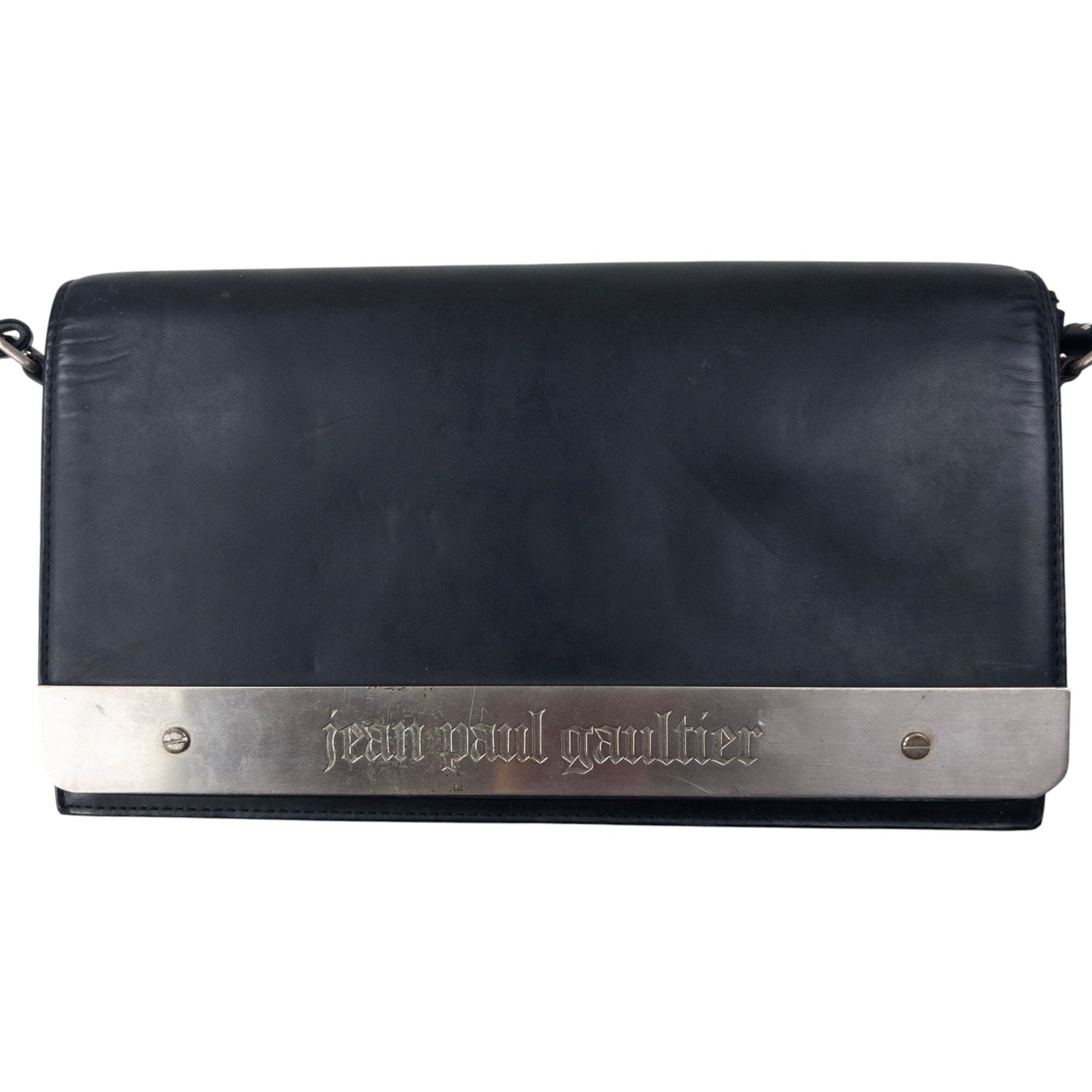 Vintage Jean Paul Gaultier Embossed Leather Crossbody Bag