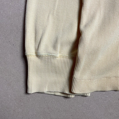 S/S 1988 Canary Yellow Marina Black Label Elastic Cotton Ribbed Ultra Light Crewneck