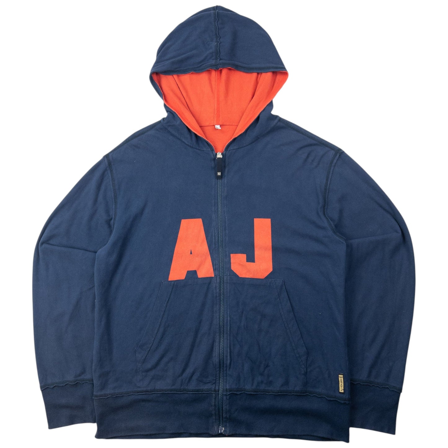 Vintage 2000s Armani Jeans Reversible Zip Up Hoodie Size M
