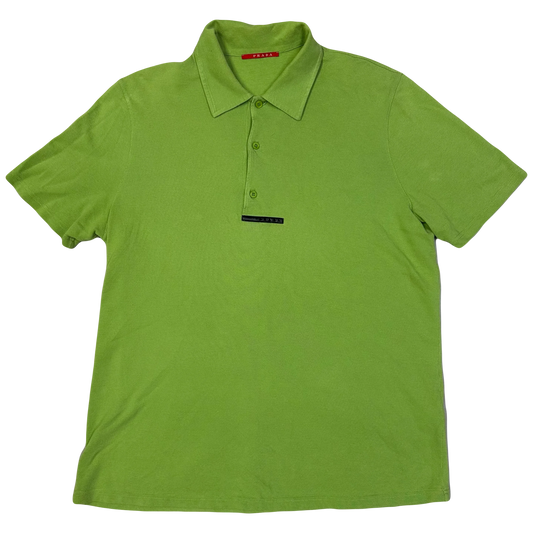 Prada Polo Shirt In Green ( XL )