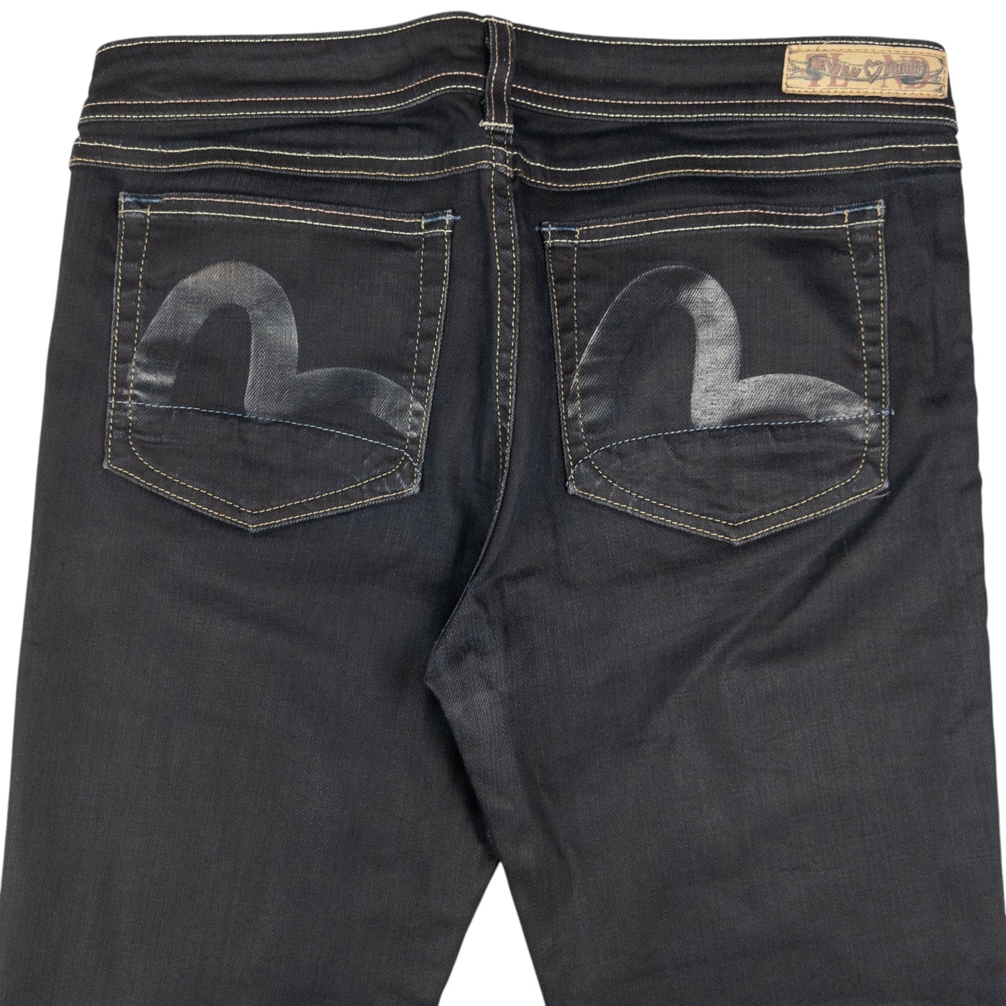 Vintage Puma X Evisu Double Gull Japanese Denim Jeans Size W35