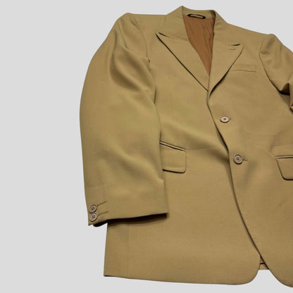 Versace Jeans Couture 00’s Camel Rayon Blazer Suit Jacket - IT50 (M/L) | Default Title, Brown
