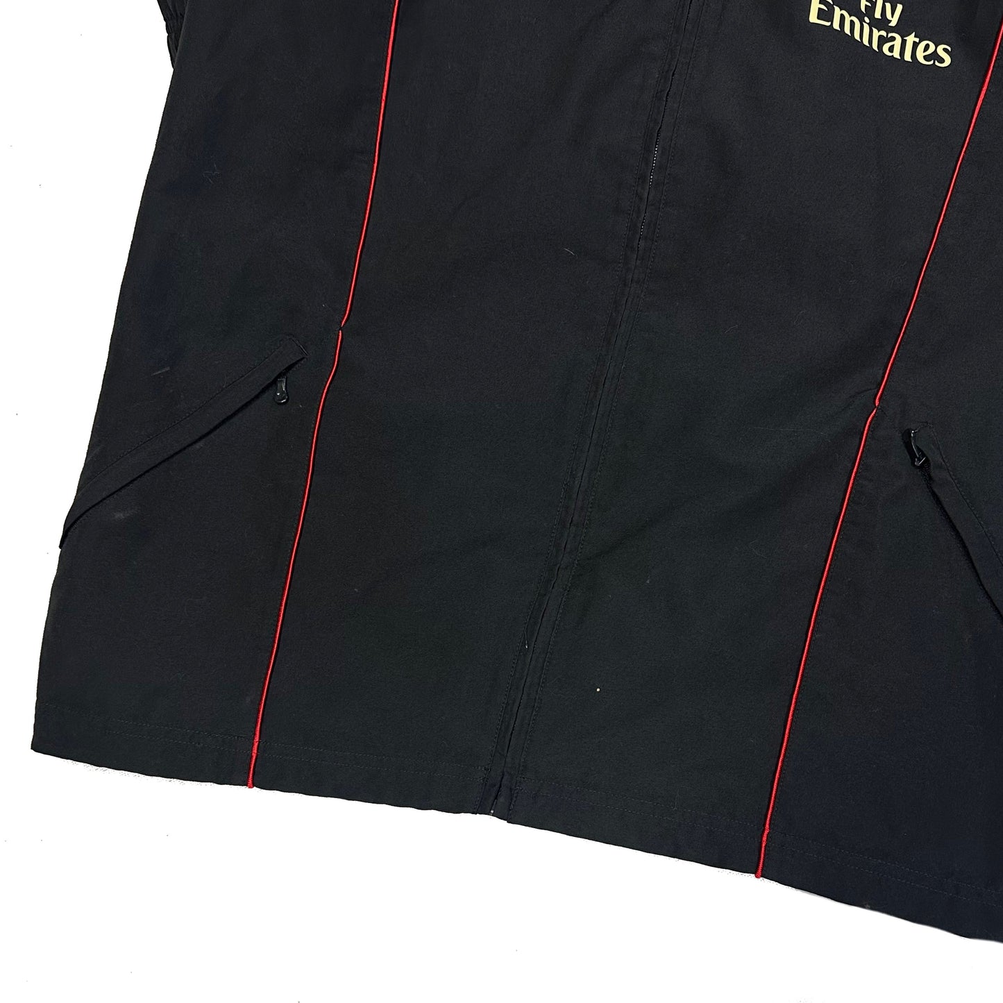 Adidas AC Milan 2010/12 Tracksuit Top In Black, Gold & Red ( M )