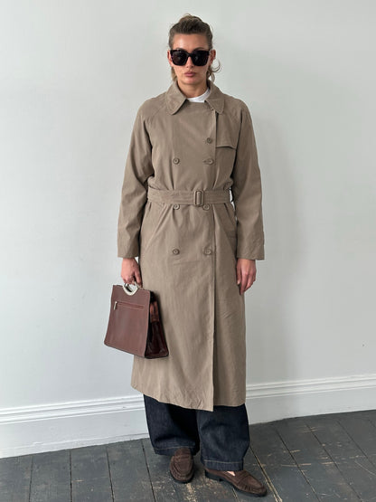 London Fog 1990s Double Breasted Belted Trench Coat - S