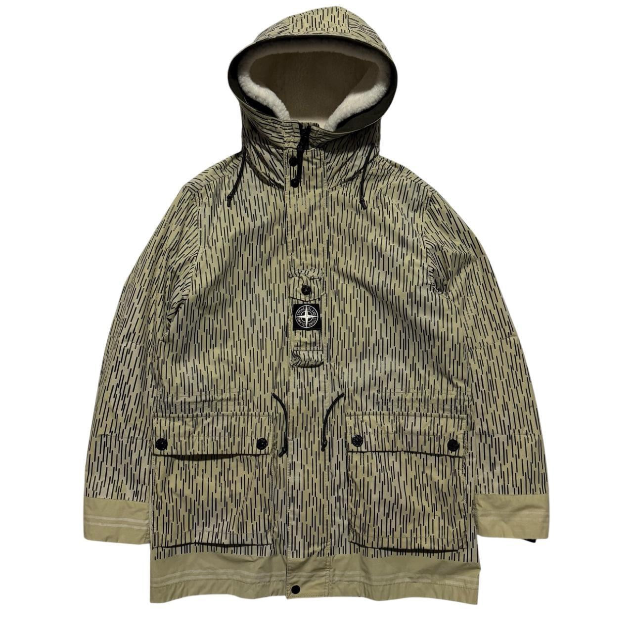 Stone Island Naslan Rain Camo Parka Jacket | Medium, Camo