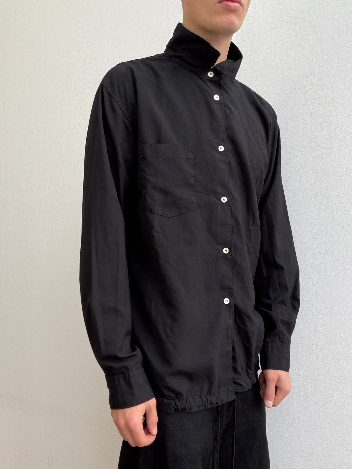 Comme Des Garçon Homme Deux Drawstring Shirt | O/S, Black