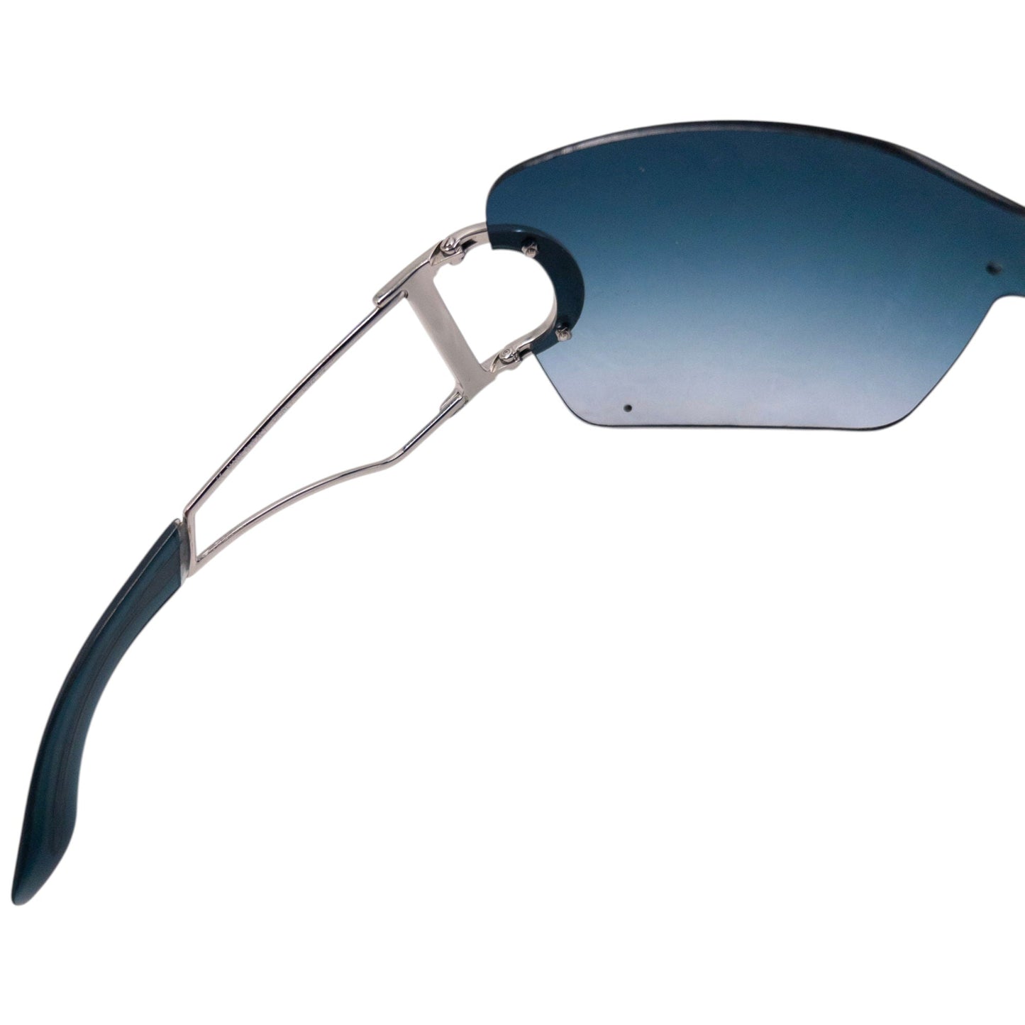 Vintage 2000s Dior Swarovski DIORLY 1 Rimless Sunglasses | O/S, Blue