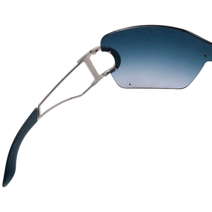 Vintage 2000s Dior Swarovski DIORLY 1 Rimless Sunglasses | O/S, Blue