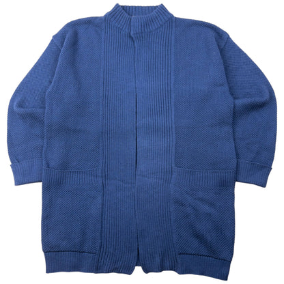 Vintage 80s Issey Miyake Knitted Wrap Cardigan Size S | Small, Blue