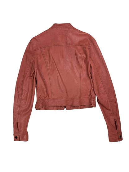 D&G 2000s salmon pink leather utility jacket | Salmon Pink, Salmon Pink