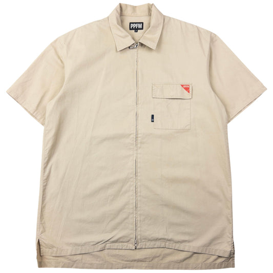 Vintage PPFM Short Sleeve Zip Up Shirt Size M