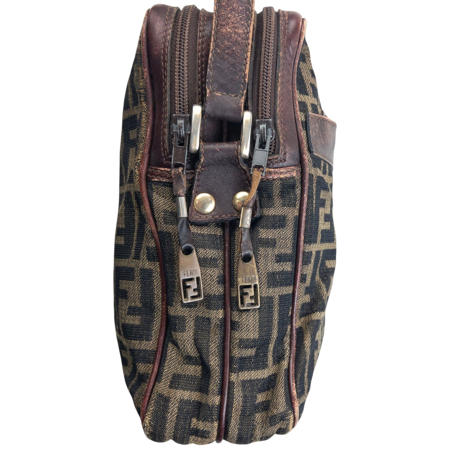 Vintage 90s Fendi Monogram Crossbody Bag | O/S, Brown