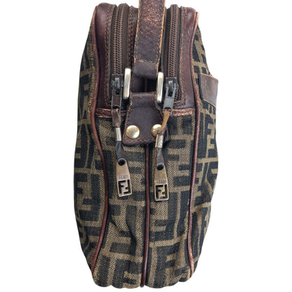 Vintage 90s Fendi Monogram Crossbody Bag | O/S, Brown