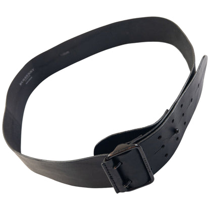 Vintage 2000s Burberry Leather Belt Size XL | O/S, Black