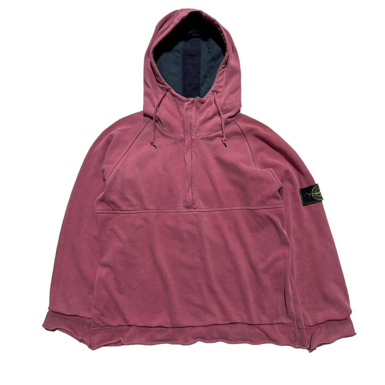 Stone Island 1994 Pink Half Zip Cotton Pullover