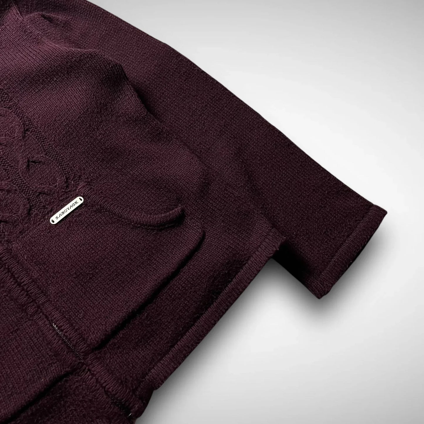 Sabotage Knitted Zip-Up Hoodie (1990s)