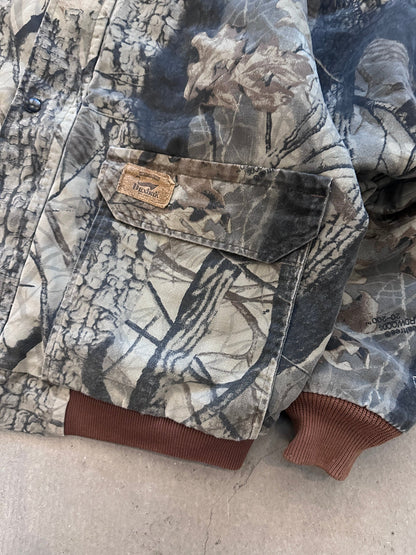 1990’s Duxbak RealTree Lined Jacket - XL | Camouflage, Red