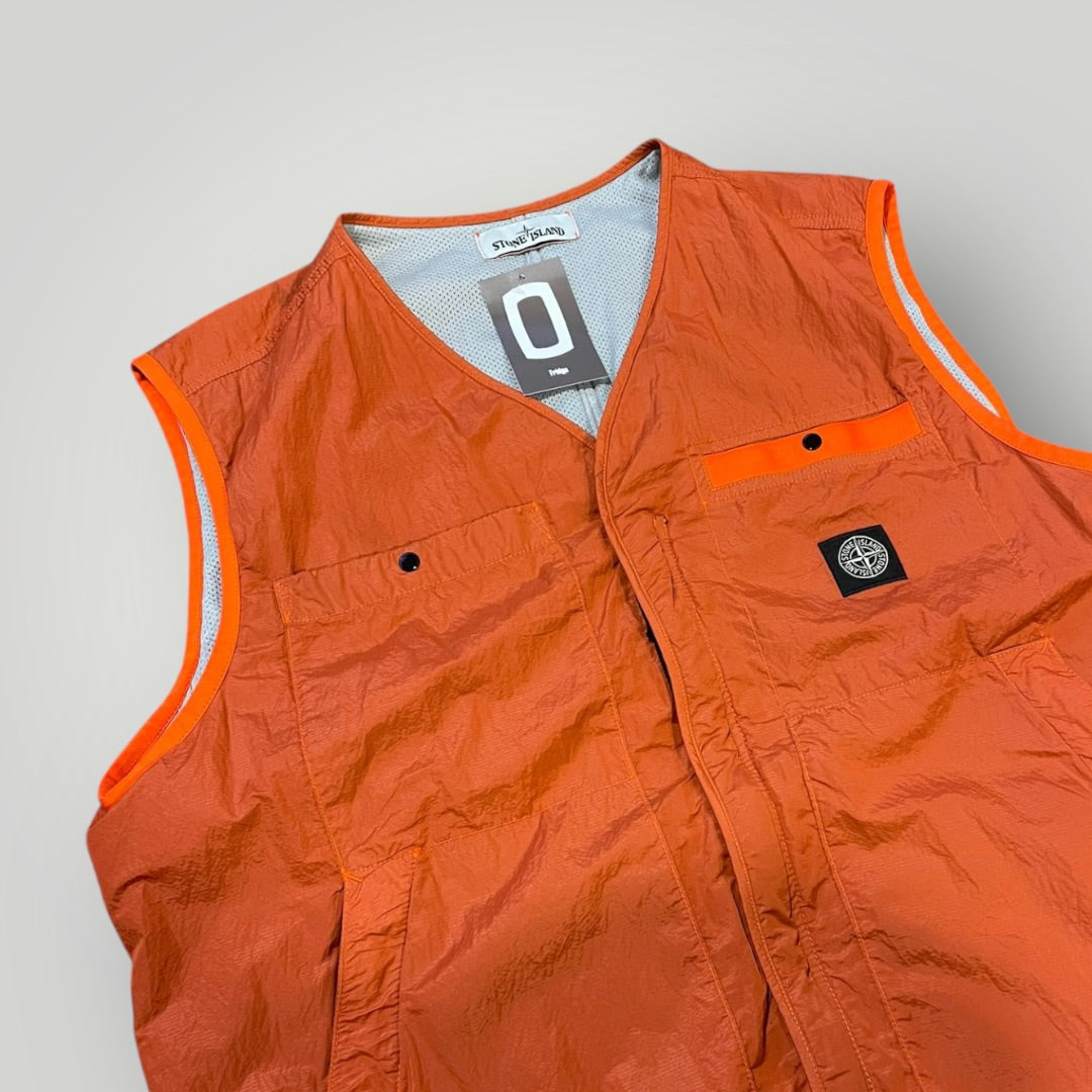 Stone Island Seersucker TC Patch Logo Gilet XL