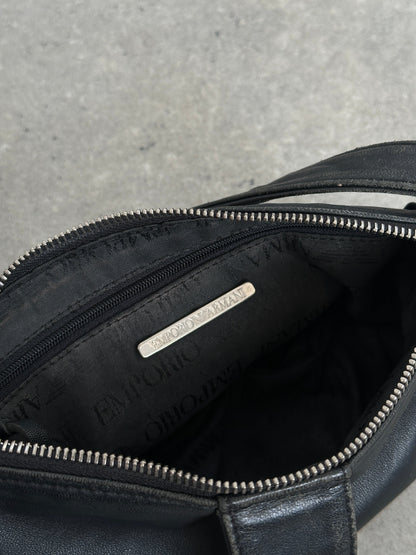 Emporio Armani 2000s Aged Leather Shoulder Bag