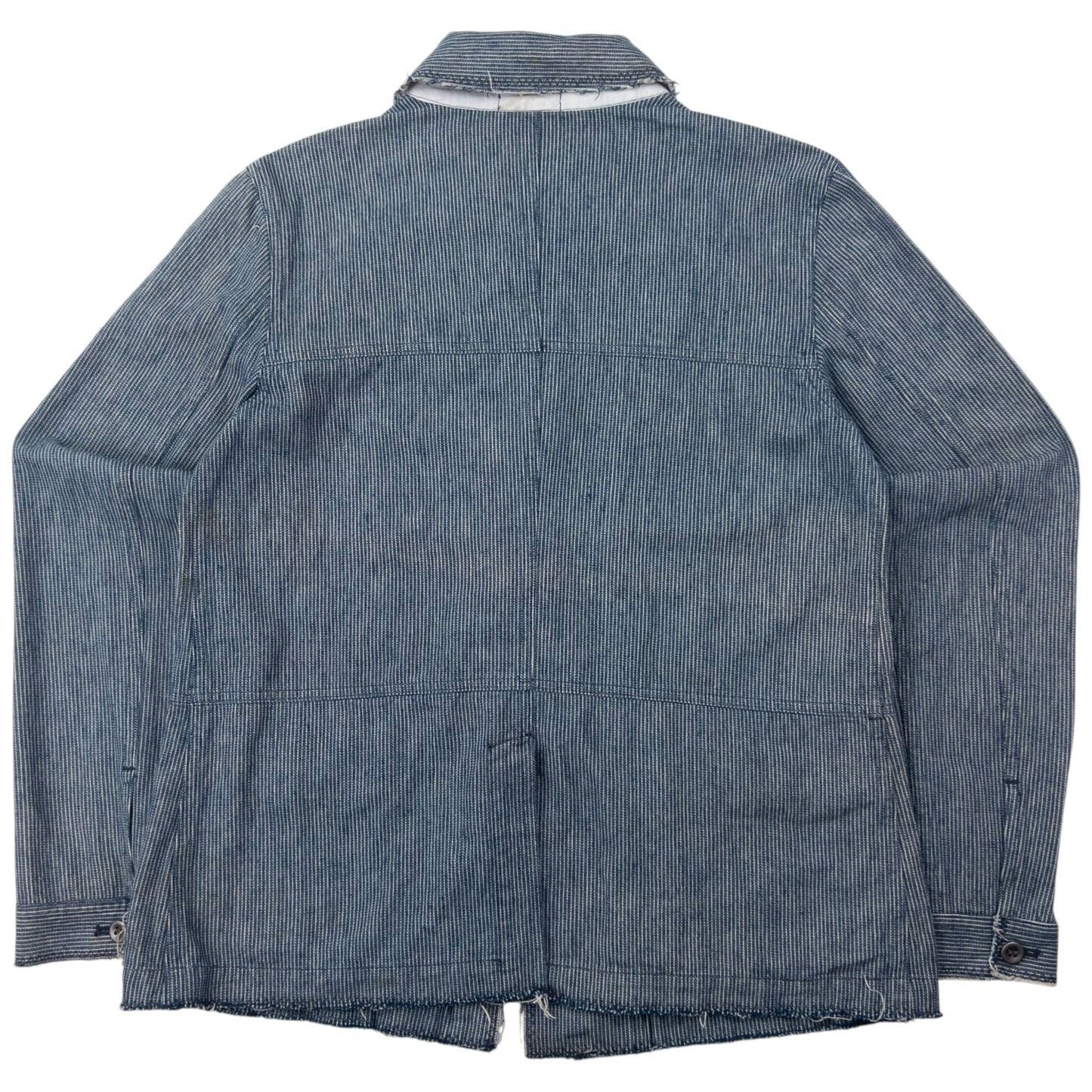 Vintage Plantation By Issey Miyake Striped Denim Jacket Size S