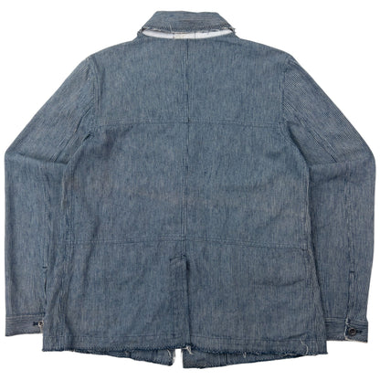 Vintage Plantation By Issey Miyake Striped Denim Jacket Size S