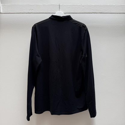 Prada Sport Logo Polo Shirt L/S (L/XL) | Large, Blue