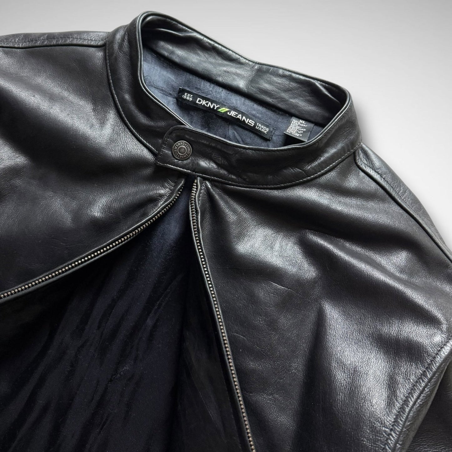 DKNY Jeans Leather Biker Jacket (2000s)