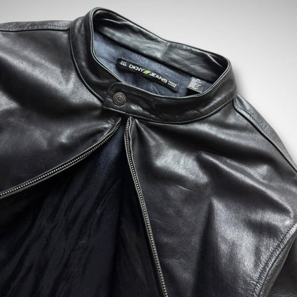 DKNY Jeans Leather Biker Jacket (2000s)