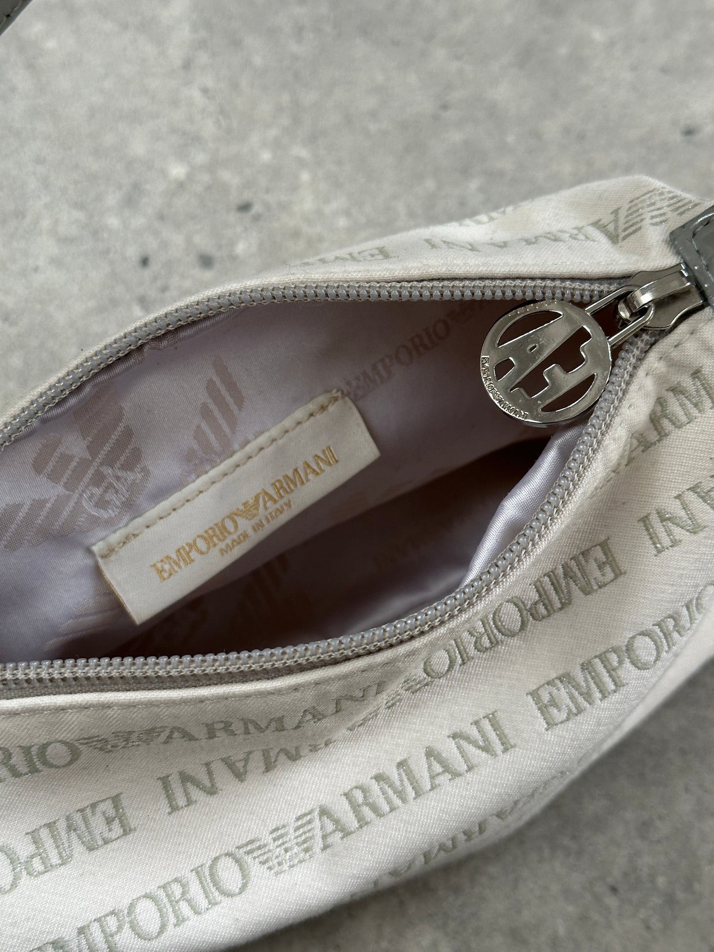 Emporio Armani 2000s Monogram Baguette Shoulder Bag